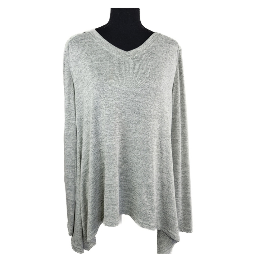 Anthro Hazel Grey w/Lace top